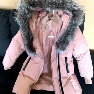 Girls pink Mackage coat